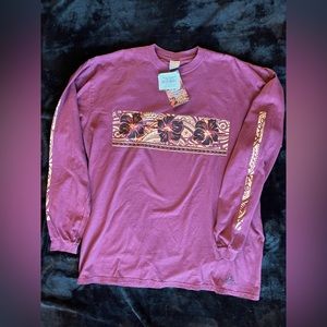 NWT - Crazy Shirts Men’s Tribal Pomegranate Dyed Long-Sleeve XL